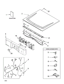Top And Console Parts parts for Kenmore Dryer 110.87582601 (11087582601, 110 87582601) from AppliancePartsPros.com
