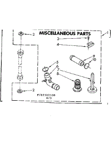 Miscellaneous Parts parts for Kenmore Washer 110.83392200 (11083392200, 110 83392200) from AppliancePartsPros.com