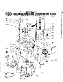 Drive Parts parts for Kenmore Washer 110.83392700 (11083392700, 110 83392700) from AppliancePartsPros.com