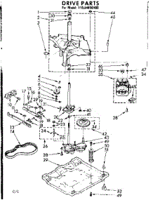 Drive Parts parts for Kenmore Washer 110.84050100 (11084050100, 110 84050100) from AppliancePartsPros.com