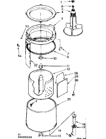 Tub And Basket Parts parts for Kenmore Washer 110.84050100 (11084050100, 110 84050100) from AppliancePartsPros.com