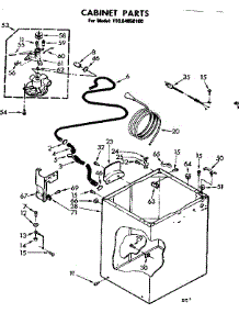 Cabinet Parts parts for Kenmore Washer 110.84050100 (11084050100, 110 84050100) from AppliancePartsPros.com