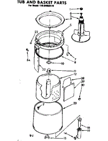 Tub And Basket Parts parts for Kenmore Washer 110.84050110 (11084050110, 110 84050110) from AppliancePartsPros.com