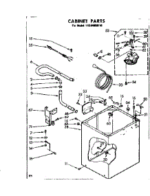 Cabinet Parts parts for Kenmore Washer 110.84050110 (11084050110, 110 84050110) from AppliancePartsPros.com