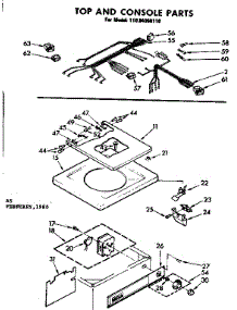 Top And Console Parts parts for Kenmore Washer 110.84050110 (11084050110, 110 84050110) from AppliancePartsPros.com
