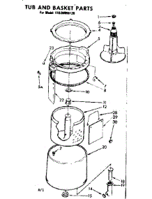 Tub And Basket Parts parts for Kenmore Washer 110.84050120 (11084050120, 110 84050120) from AppliancePartsPros.com