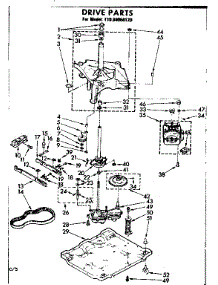 Drive Parts parts for Kenmore Washer 110.84050120 (11084050120, 110 84050120) from AppliancePartsPros.com