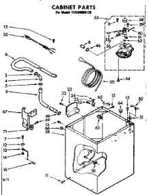 Cabinet Parts parts for Kenmore Washer 110.84050120 (11084050120, 110 84050120) from AppliancePartsPros.com