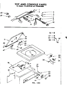 Top And Console Parts parts for Kenmore Washer 110.84070100 (11084070100, 110 84070100) from AppliancePartsPros.com
