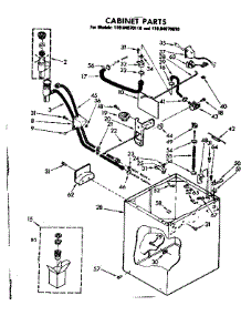 Cabinet Parts parts for Kenmore Washer 110.84070110 (11084070110, 110 84070110) from AppliancePartsPros.com