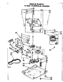 Drive Parts parts for Kenmore Washer 110.84070120 (11084070120, 110 84070120) from AppliancePartsPros.com
