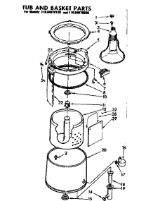 Tub And Basket Parts parts for Kenmore Washer 110.84070120 (11084070120, 110 84070120) from AppliancePartsPros.com