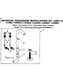 Optional Permanent Installation Kit parts for Kenmore Washer 110.84090130 (11084090130, 110 84090130) from AppliancePartsPros.com