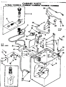 Cabinet Parts parts for Kenmore Washer 110.84090130 (11084090130, 110 84090130) from AppliancePartsPros.com