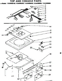 Top And Console Parts parts for Kenmore Washer 110.84090200 (11084090200, 110 84090200) from AppliancePartsPros.com
