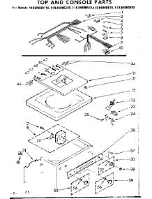 Top And Console Parts parts for Kenmore Washer 110.84090210 (11084090210, 110 84090210) from AppliancePartsPros.com