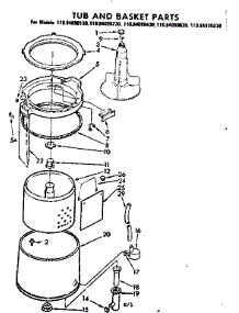 Tub And Basket Parts parts for Kenmore Washer 110.84090430 (11084090430, 110 84090430) from AppliancePartsPros.com