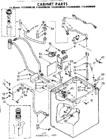 Cabinet Parts parts for Kenmore Washer 110.84090600 (11084090600, 110 84090600) from AppliancePartsPros.com