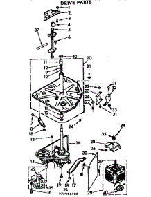 Drive Parts parts for Kenmore Washer 110.73966200 (11073966200, 110 73966200) from AppliancePartsPros.com