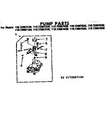 Pump Parts parts for Kenmore Washer 110.73967120 (11073967120, 110 73967120) from AppliancePartsPros.com