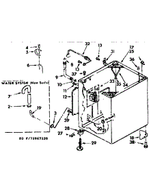 Cabinet Parts parts for Kenmore Washer 110.73967220 (11073967220, 110 73967220) from AppliancePartsPros.com