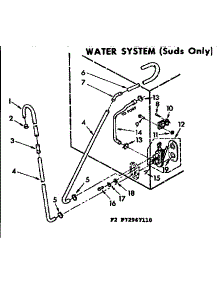 Water System Suds Only parts for Kenmore Washer 110.73967810 (11073967810, 110 73967810) from AppliancePartsPros.com