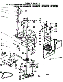Drive Parts parts for Kenmore Washer 110.73967820 (11073967820, 110 73967820) from AppliancePartsPros.com