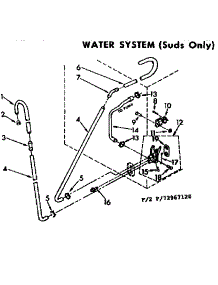Water System Suds Only parts for Kenmore Washer 110.73967820 (11073967820, 110 73967820) from AppliancePartsPros.com