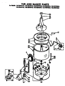 Tub And Basket Parts parts for Kenmore Washer 110.73974610 (11073974610, 110 73974610) from AppliancePartsPros.com