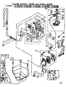 Water System Parts parts for Kenmore Washer 110.73975200 (11073975200, 110 73975200) from AppliancePartsPros.com