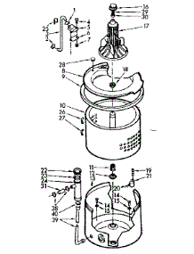 Tub And Basket Assembly parts for Kenmore Washer 110.7014650 (1107014650, 110 7014650) from AppliancePartsPros.com