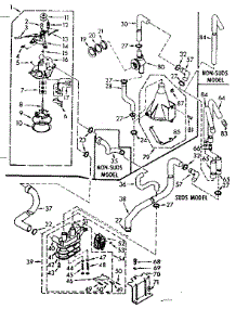 Water System parts for Kenmore Washer 110.7015553 (1107015553, 110 7015553) from AppliancePartsPros.com