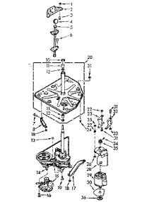 Drive System parts for Kenmore Washer 110.7015600 (1107015600, 110 7015600) from AppliancePartsPros.com