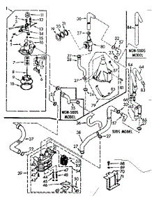 Water System parts for Kenmore Washer 110.7015601 (1107015601, 110 7015601) from AppliancePartsPros.com