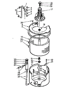 Tub And Basket Assembly parts for Kenmore Washer 110.7015601 (1107015601, 110 7015601) from AppliancePartsPros.com