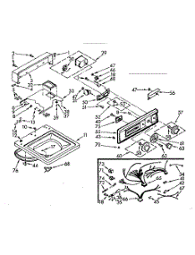 Top And Console Assembly parts for Kenmore Washer 110.7015603 (1107015603, 110 7015603) from AppliancePartsPros.com