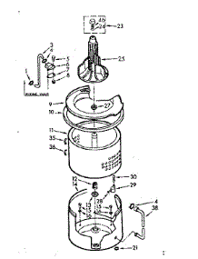 Tub And Basket Assembly parts for Kenmore Washer 110.7015612 (1107015612, 110 7015612) from AppliancePartsPros.com