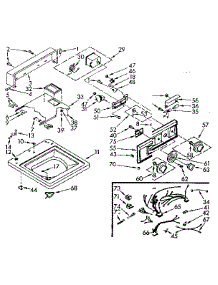 Top And Console Assibly parts for Kenmore Washer 110.7015650 (1107015650, 110 7015650) from AppliancePartsPros.com