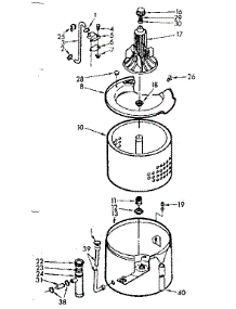 Tub And Basket Assembly parts for Kenmore Washer 110.7015652 (1107015652, 110 7015652) from AppliancePartsPros.com