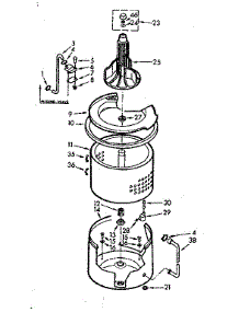Tub & Basket Assembly parts for Kenmore Washer 110.7015674 (1107015674, 110 7015674) from AppliancePartsPros.com