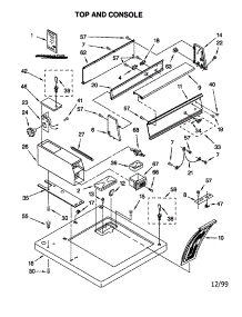Top And Console parts for Kenmore Dryer 110.70172000 (11070172000, 110 70172000) from AppliancePartsPros.com