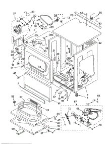 Upper Cabinet And Front Panel parts for Kenmore Dryer 110.70182000 (11070182000, 110 70182000) from AppliancePartsPros.com