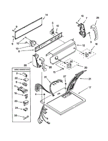 Top And Console parts for Kenmore Dryer 110.70202991 (11070202991, 110 70202991) from AppliancePartsPros.com