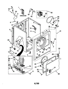 Cabinet parts for Kenmore Dryer 110.70212990 (11070212990, 110 70212990) from AppliancePartsPros.com