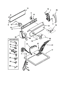 Top And Console parts for Kenmore Dryer 110.70212990 (11070212990, 110 70212990) from AppliancePartsPros.com