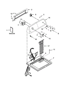 Top And Console Parts parts for Kenmore Dryer 110.70222510 (11070222510, 110 70222510) from AppliancePartsPros.com