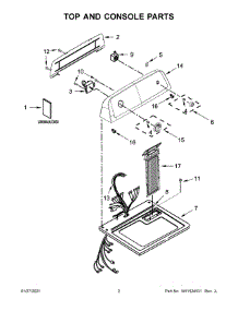 Top And Console Parts parts for Kenmore Dryer 110.70222513 (11070222513, 110 70222513) from AppliancePartsPros.com