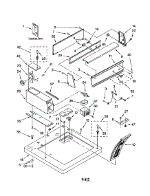 Top And Console parts for Kenmore Dryer 110.70232001 (11070232001, 110 70232001) from AppliancePartsPros.com