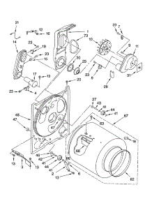 Bulkhead Parts parts for Kenmore Dryer 110.70232002 (11070232002, 110 70232002) from AppliancePartsPros.com