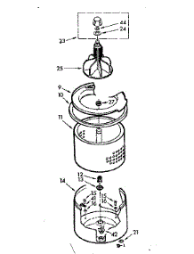 Tub And Basket Assembly parts for Kenmore Washer 110.7033101 (1107033101, 110 7033101) from AppliancePartsPros.com